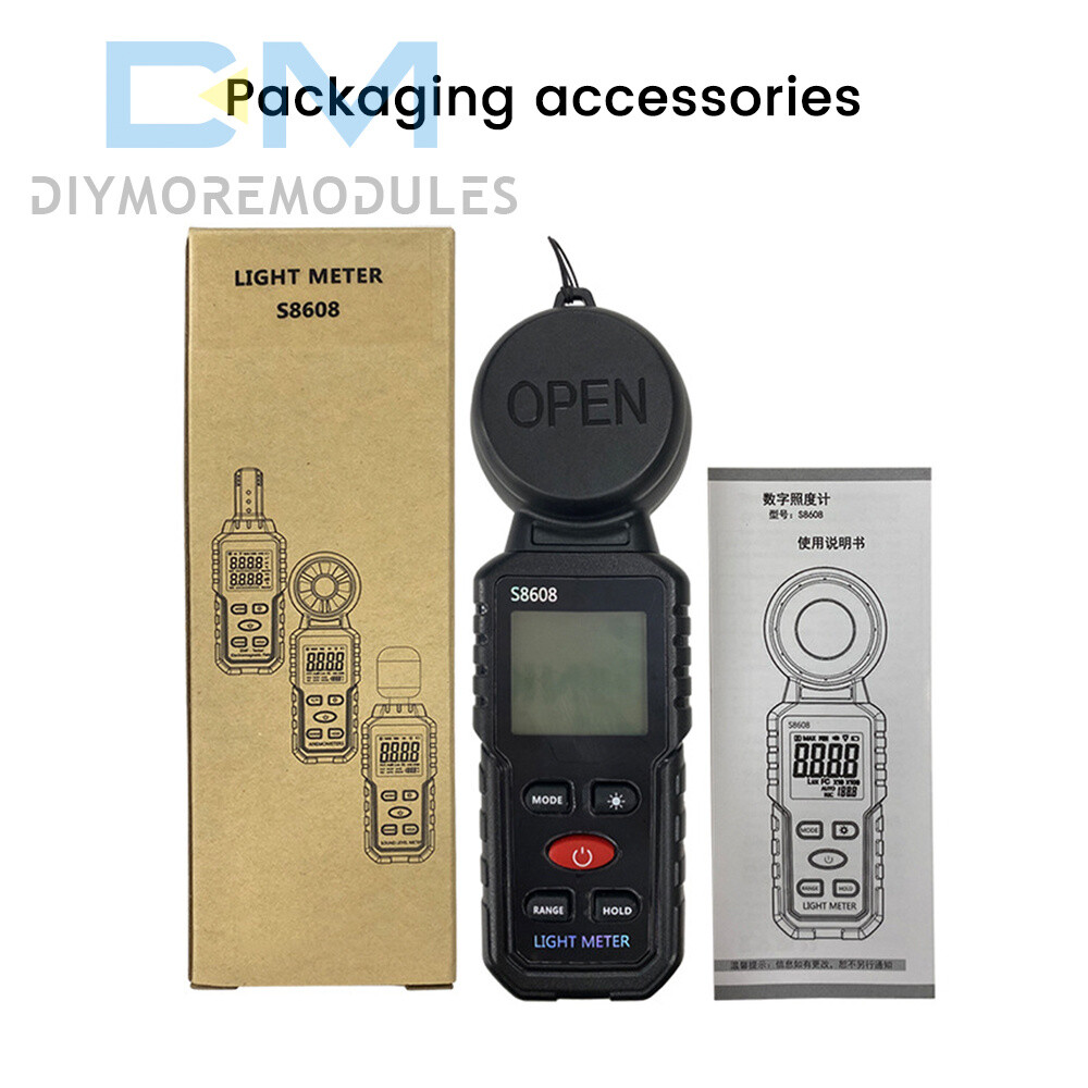 Handheld Digital Light Lux Meter Illuminometer Luminometer Photometer 200000Lux