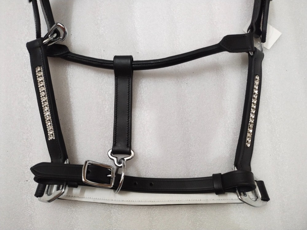 Beautiful Designer Halter White Crystal & White Padding.