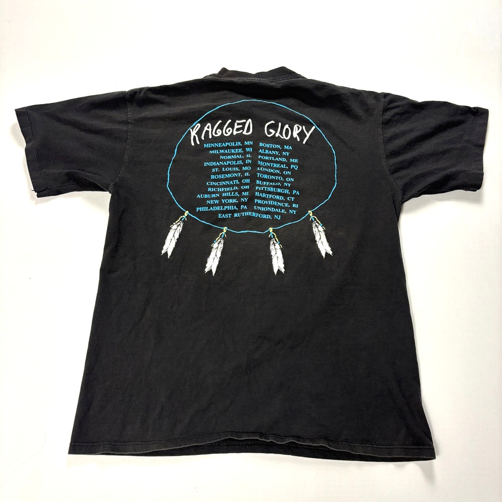 Vintage Neil Young Crazy Horse Ragged Glory Concert Tour Shirt Sz S/M Brockum