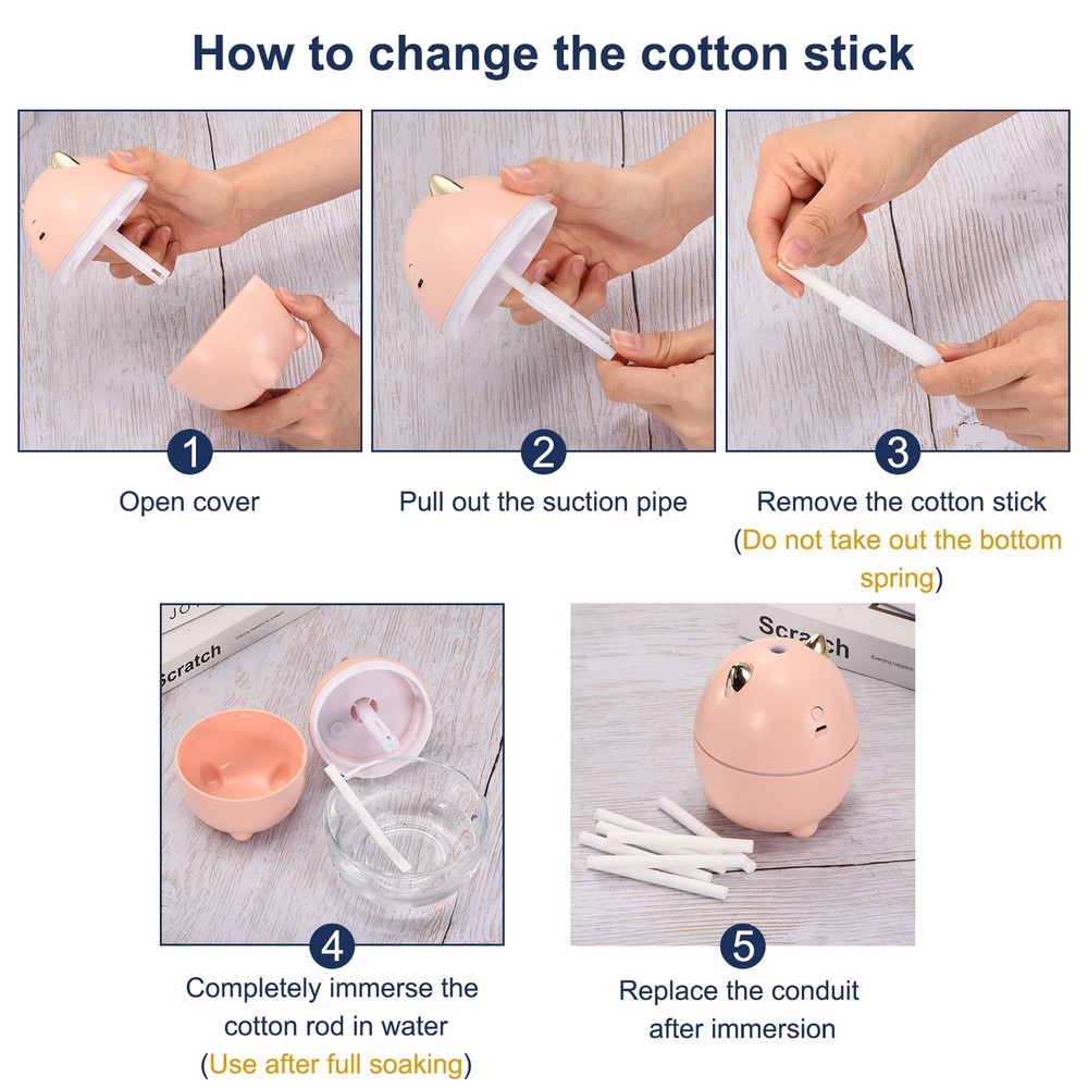 12pcs cotton humidifier bow, 10 230mm filter refill wicks