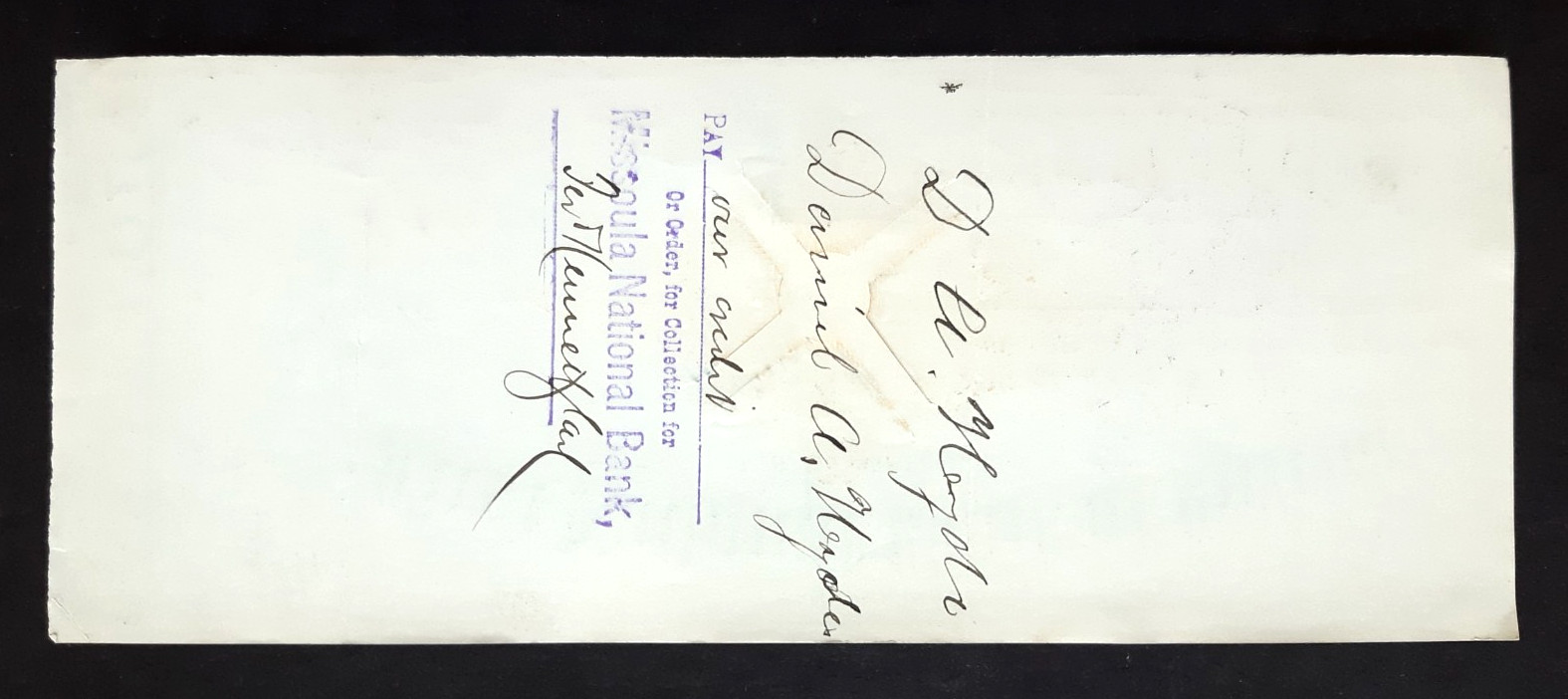 Old 1883 BANK CHECK ~ FIRST NATIONAL BANK OF HELENA MT With RN-G1 Revenue Stamp