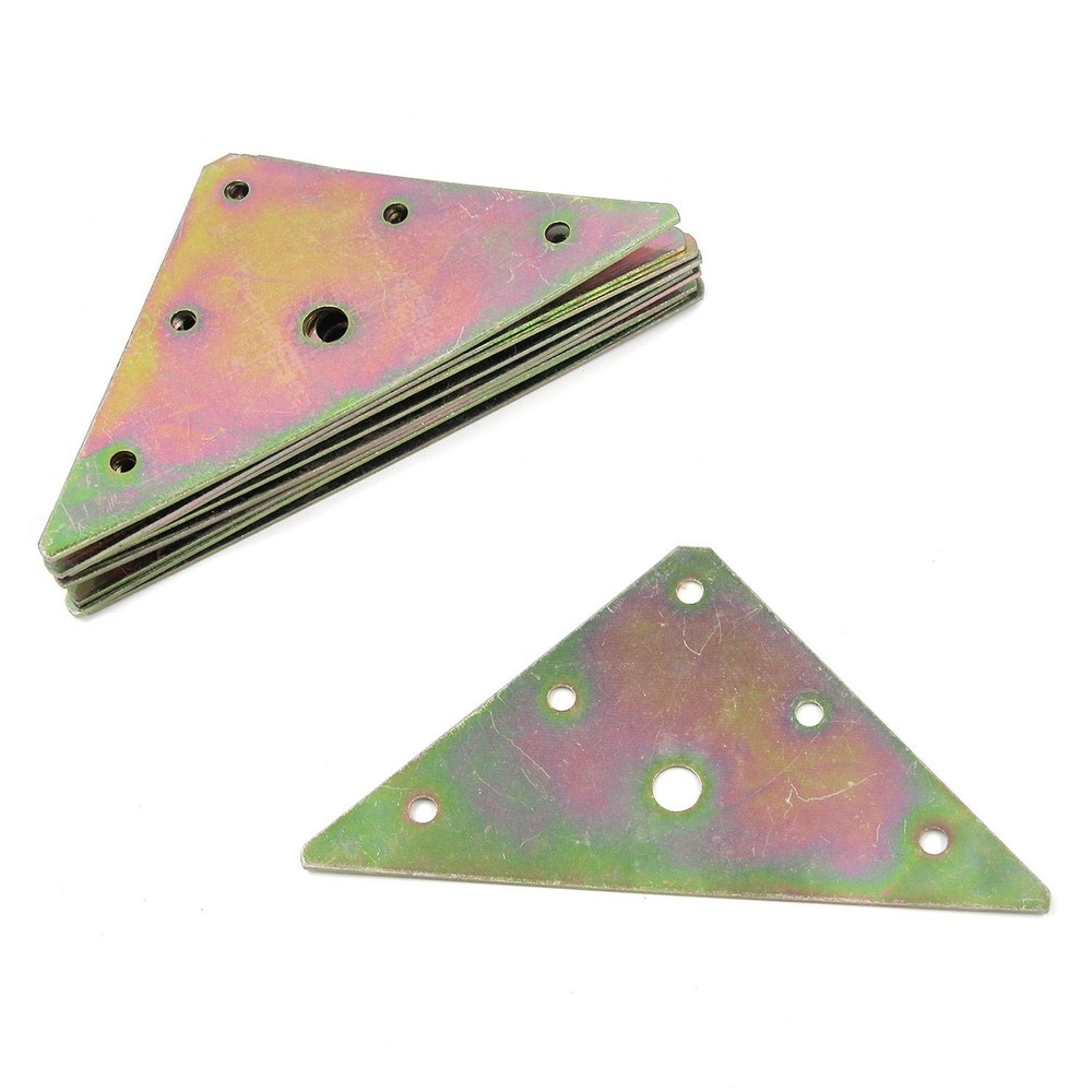 10-Pack Triangle Mending Plates Flat Brace Bracket Black Straight Fixing Join...