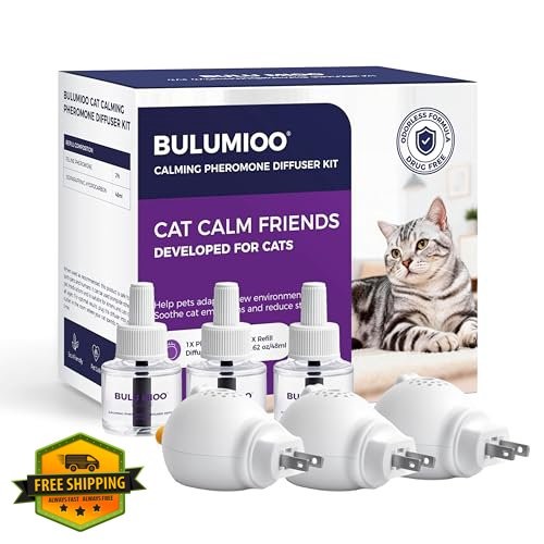 BULUMIOO Cat Calming Pheromone Diffuser 3 Pack Whole Home