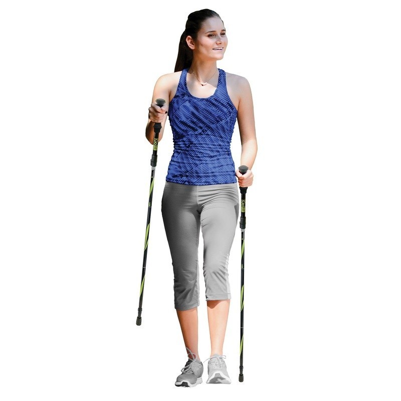 Lightweight Adjustable Walking Poles Ergonomic Foam Handles Interchangeable Tips