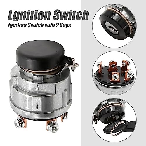 Ignition Key Switch, 5 Terminals Ignition Switch Replacement for Ford New