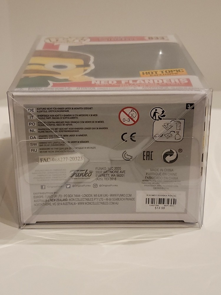 Funko POP Ned Flanders The Simpsons Hot Topic Exclusive #833 +protector