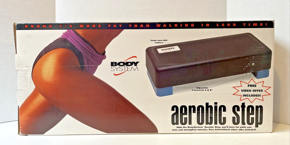 Vintage 90s Body Aerobic Step Stepper Workout Exercise plank riser adjustable