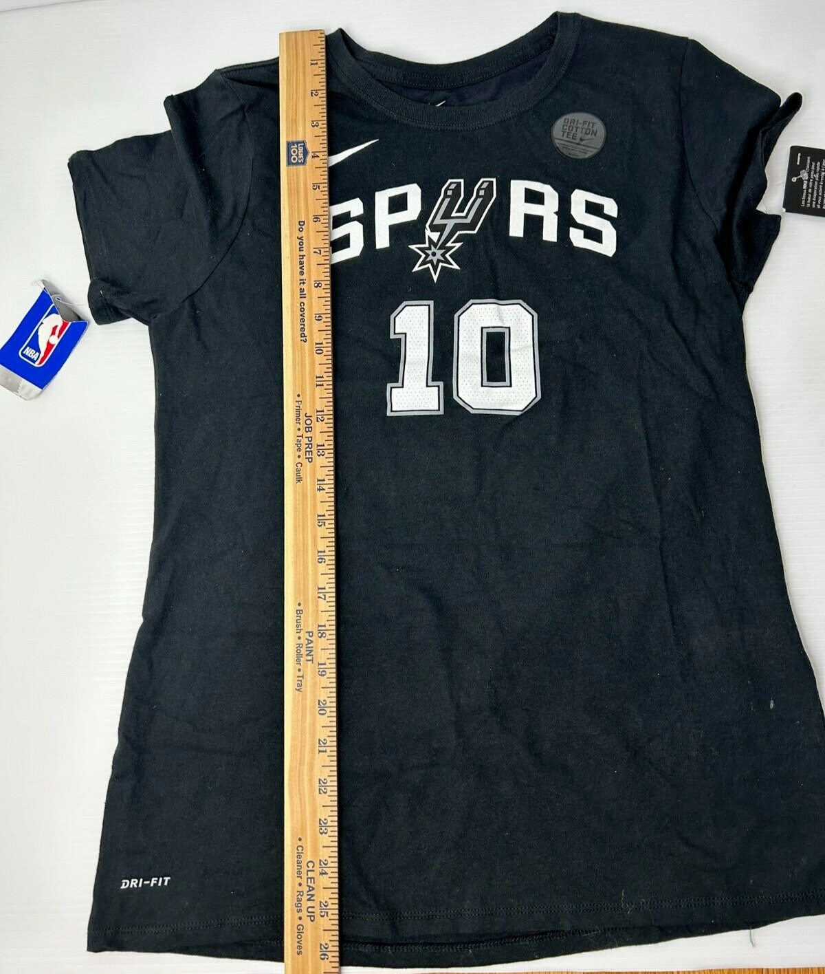 Nike NBA San Antonio Spurs #10 DeRozan Dri-Fit Tee Womens Size Large 871442-016