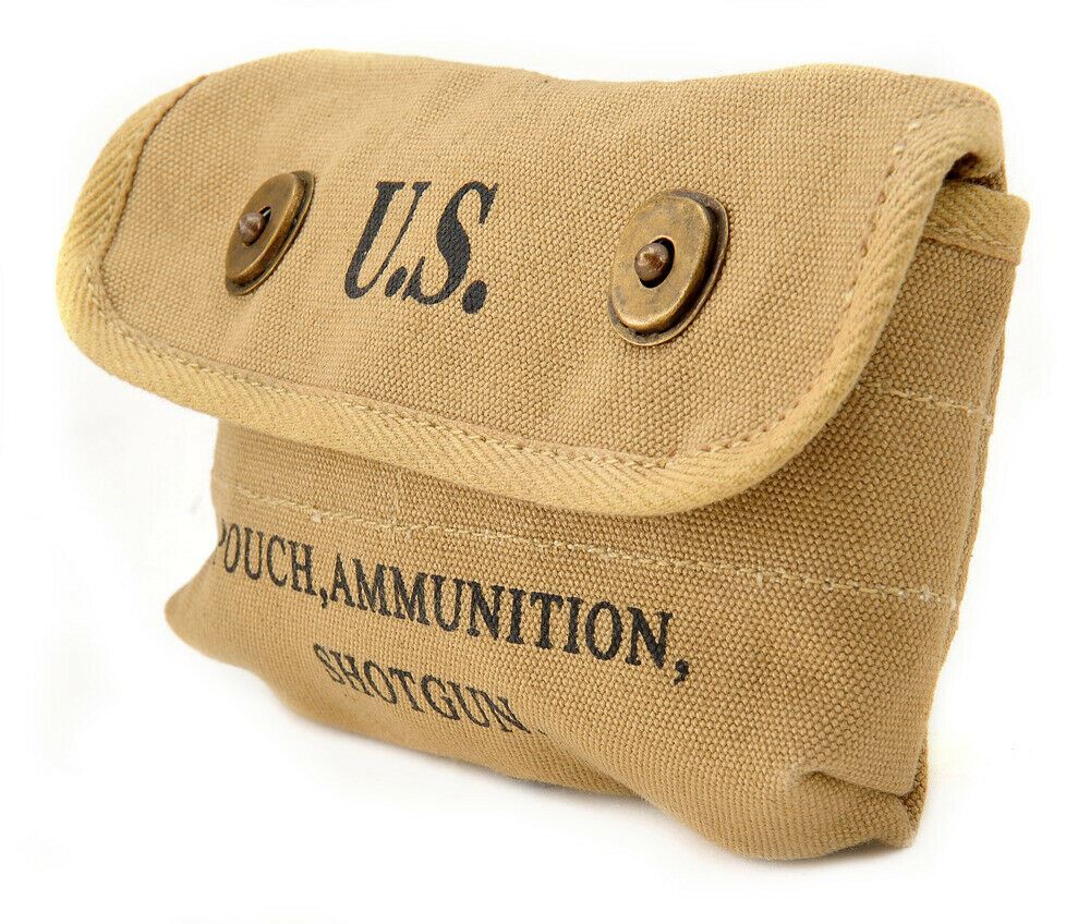 JT&L 1942 US WW2 Canvas Shotgun Shell Ammunition Pouch