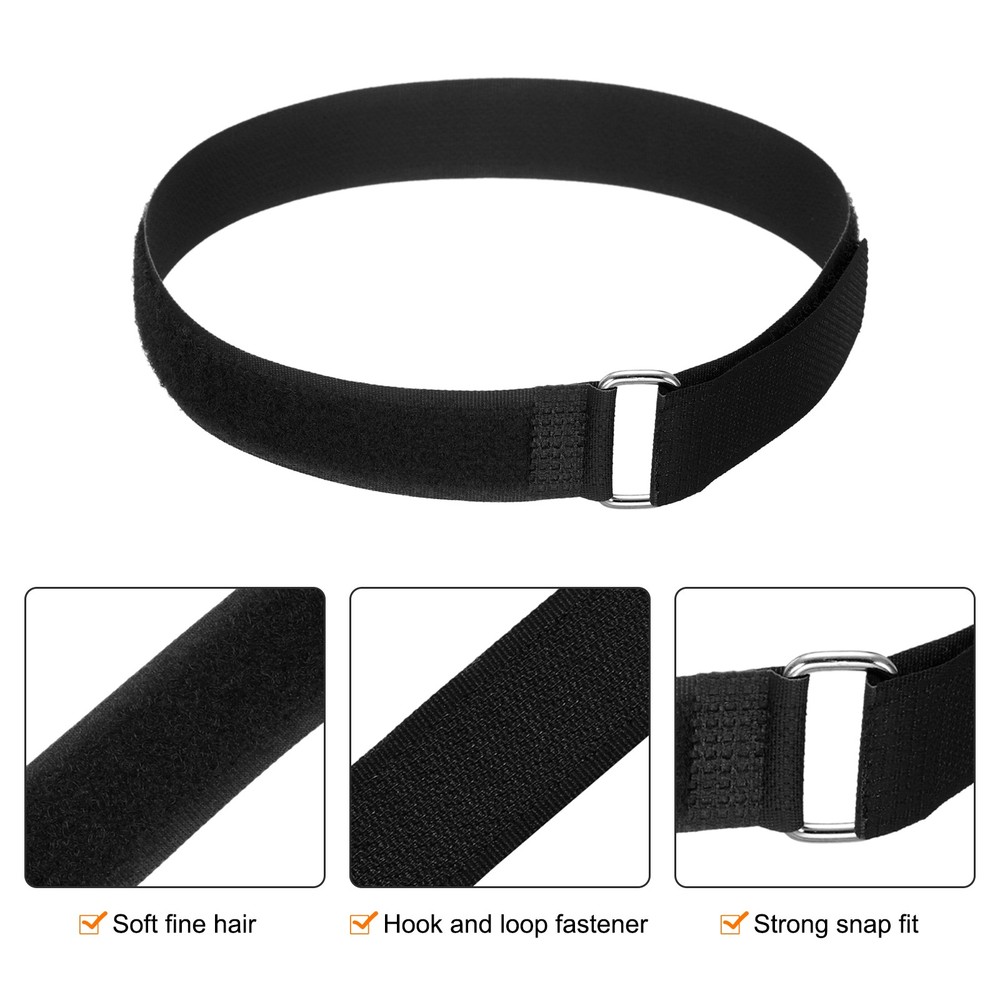 5Pcs Battery Tie Down Straps 0.8x18" Black Nylon Hold Down Hook Loop Straps