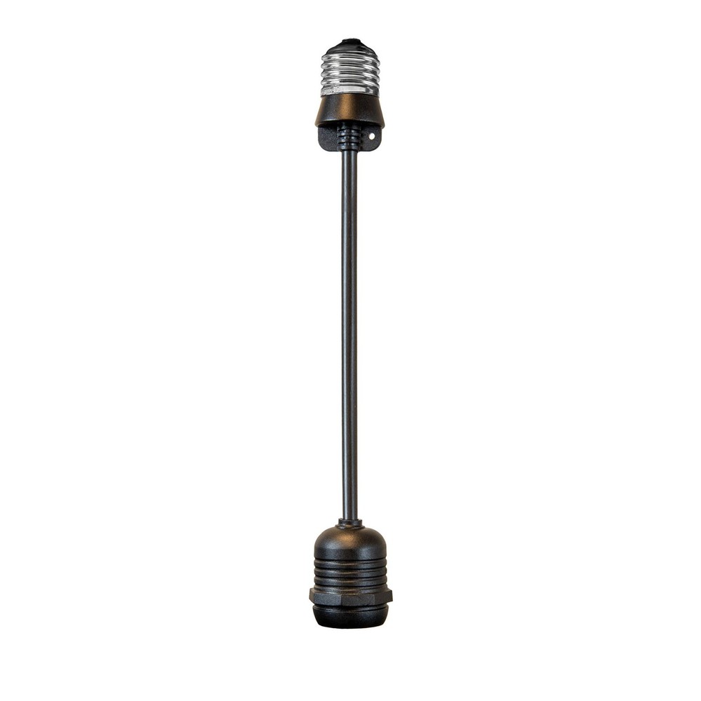 Novelty Lights E26 Medium Base Socket Extender, Black Wire