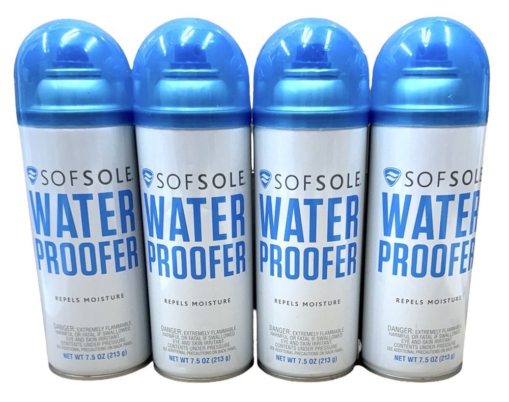 4x Large Bottles Sof Sole 7.5 Oz. Water Proofer Repels Moisture