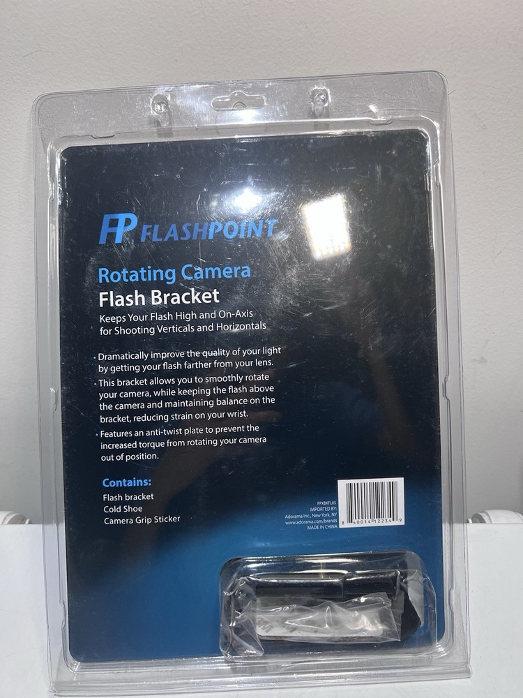 Flashpoint Rotating Camera Flip-Flash Bracket with Integrated Anti Twist Plate