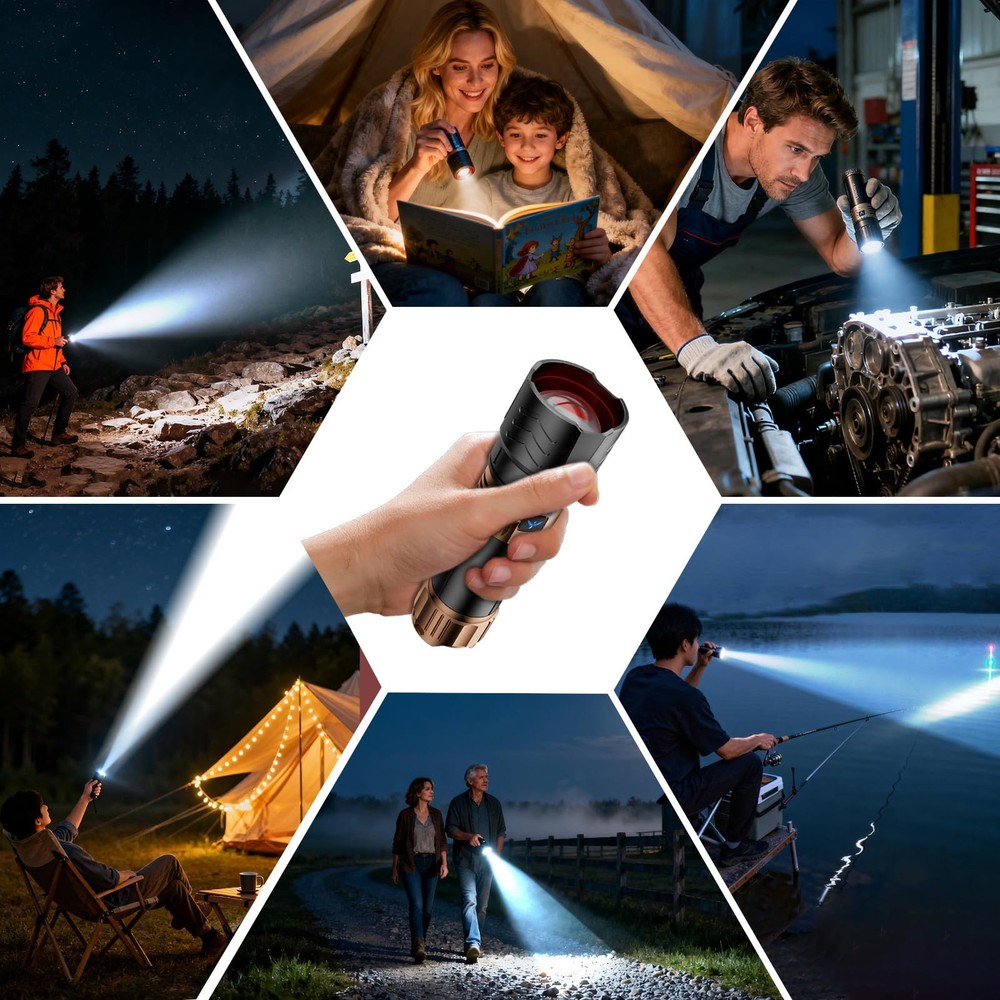 SKYFIRE Rechargeable 7500mAh, Flashlight-Plus-7500mAh