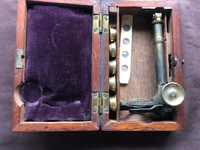 Antique  pocket microscope, c 1800