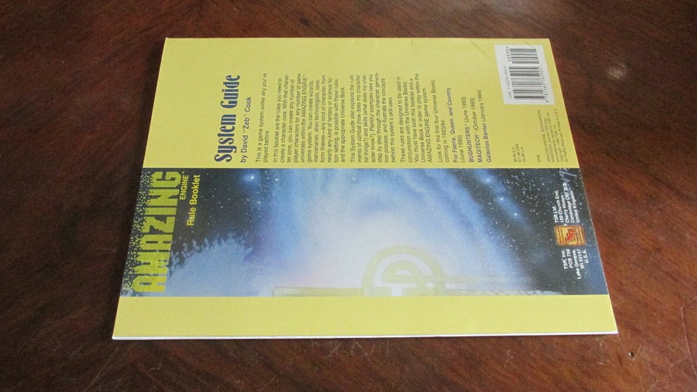 Amazing Engine Rule Book TSR 2700 System Guide