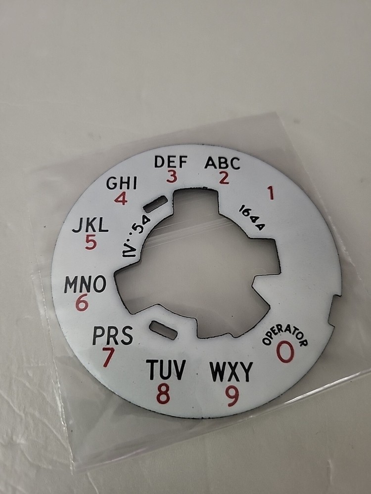 Telephone Rotary Dial Numbers