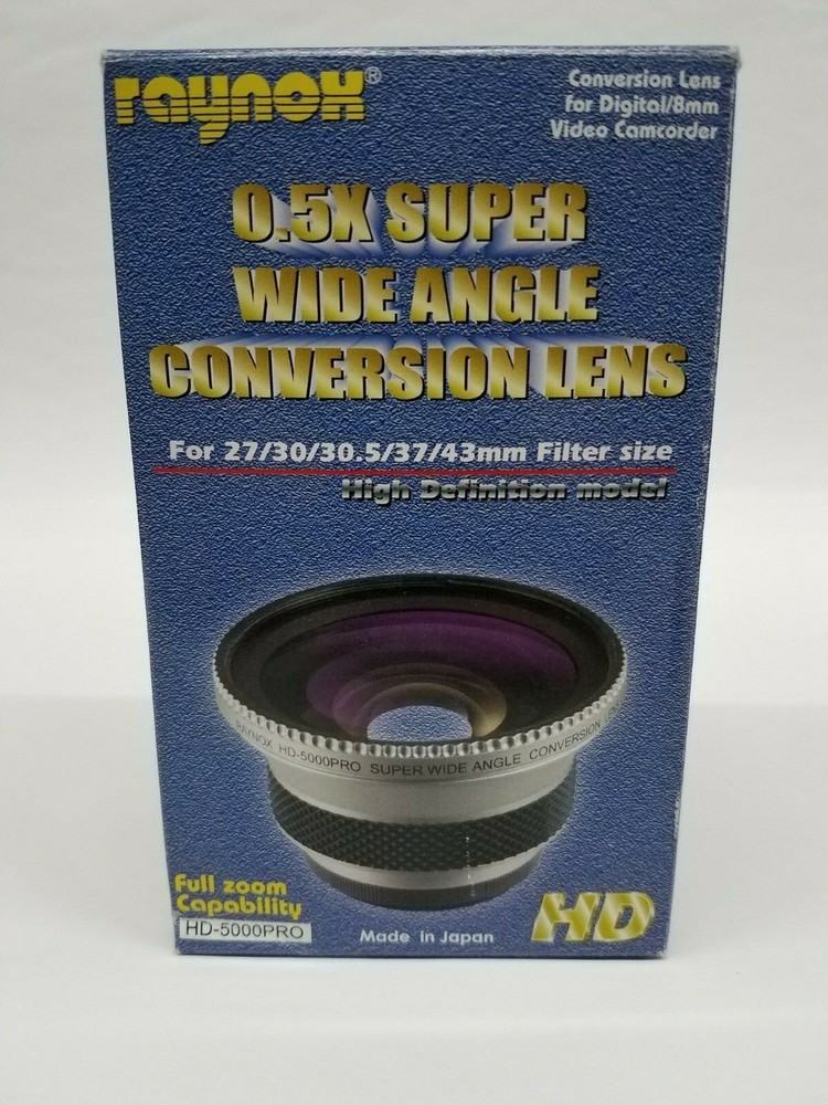 Raynox HD-5000PRO 0.5 Super Wide Angle Conversion Lens NEW IN BOX