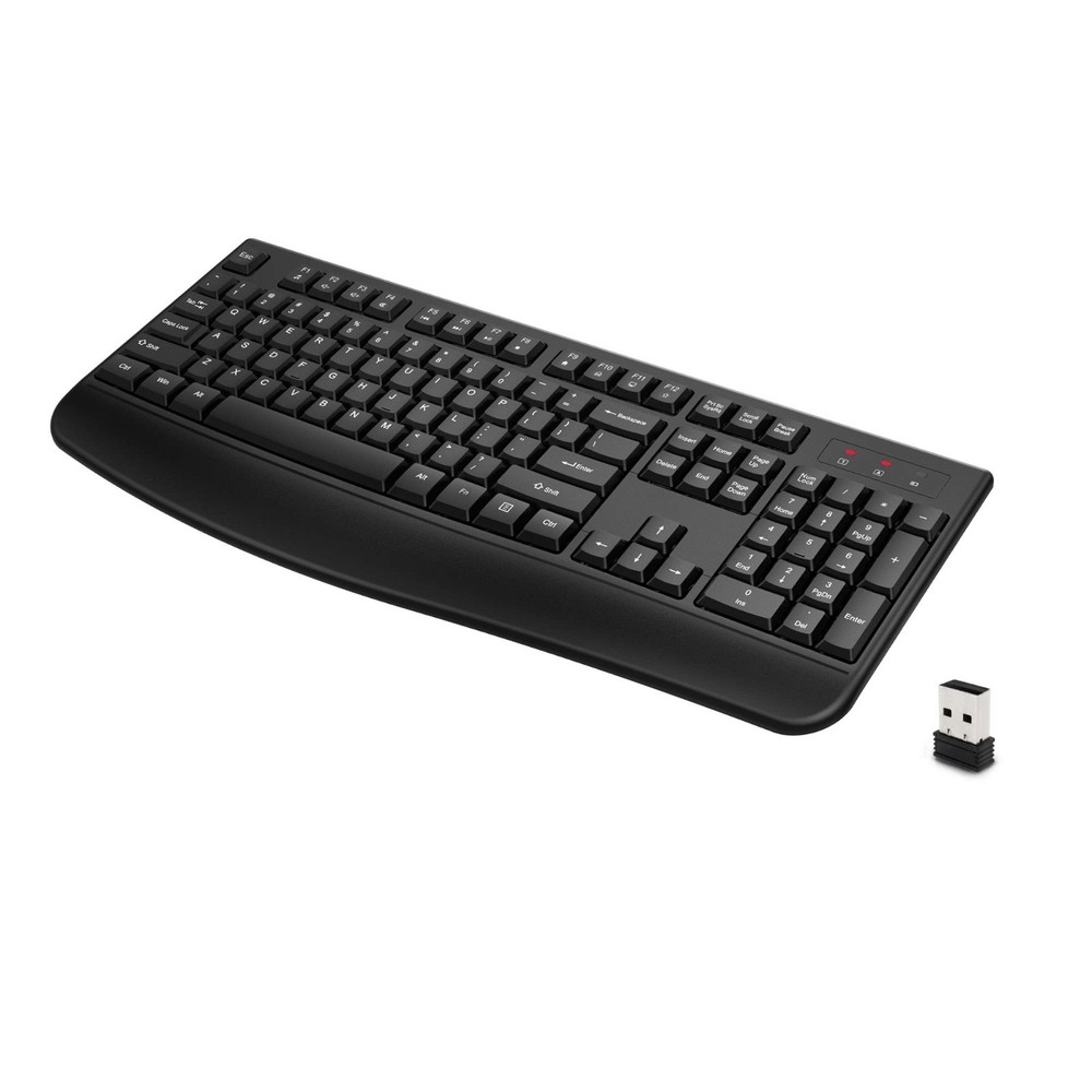 Wireless Keyboard 2.4G Full-Sized Ergonomic Wireless Computer Keyboard...