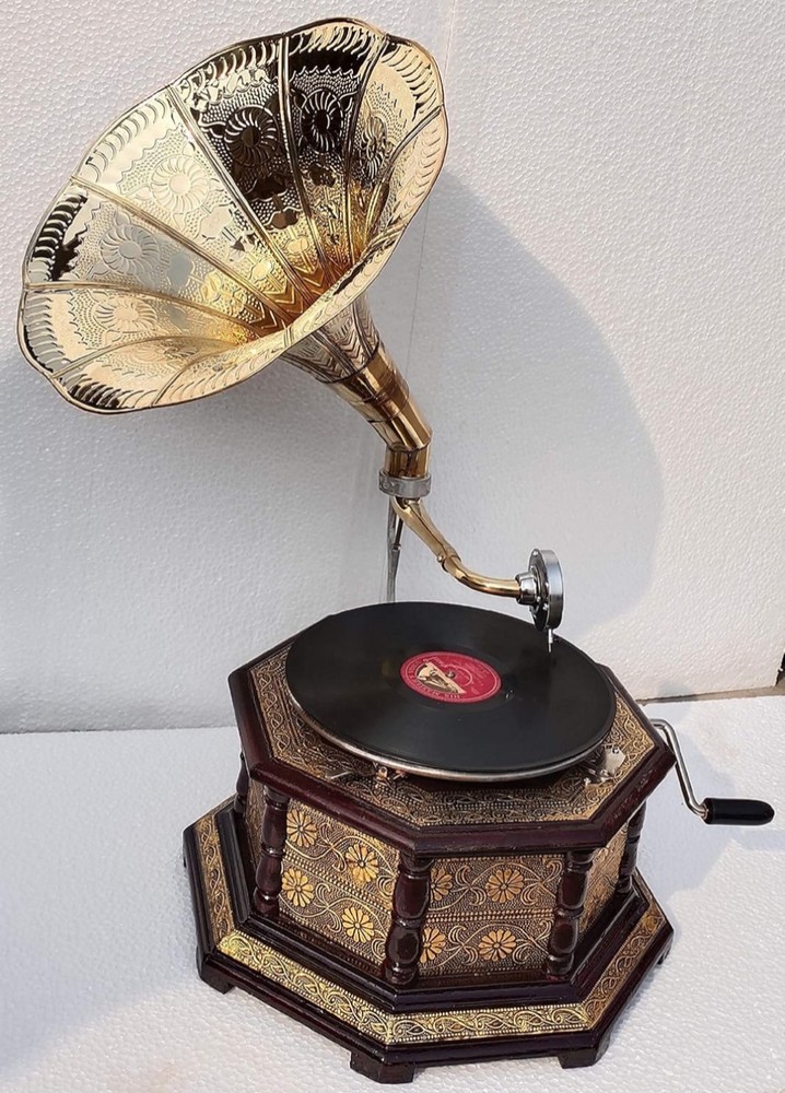 Antique Gramophone Fully Functional Working Phonograph win-up record player