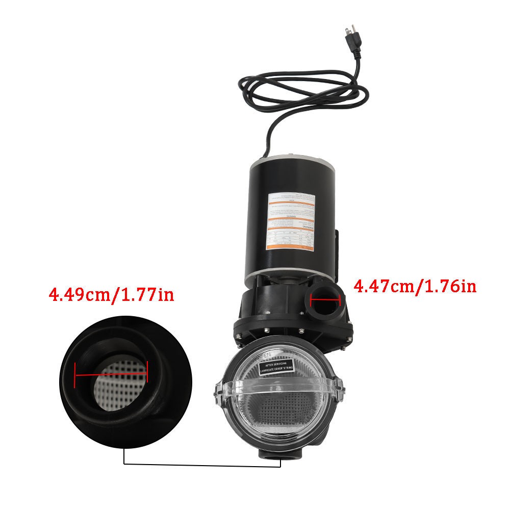 1.5HP 115V For Hayward W3SP1580X15 Above Ground Swimming Pool Pump with 3' Cord