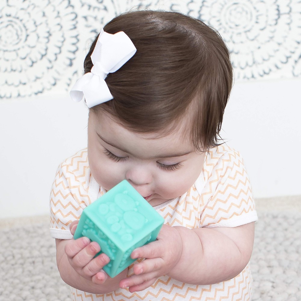 Infantino Multicolor Soft Squeezable Building Blocks Set for Infants 8 Count