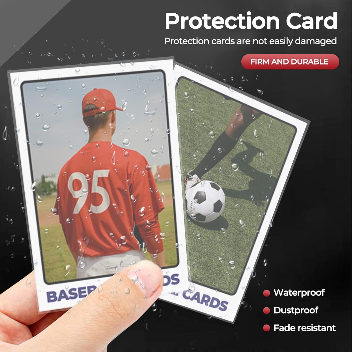 100/200/500/1000CT Semi Rigid Card Holders + Free Sleeves For 35pt Trading Cards