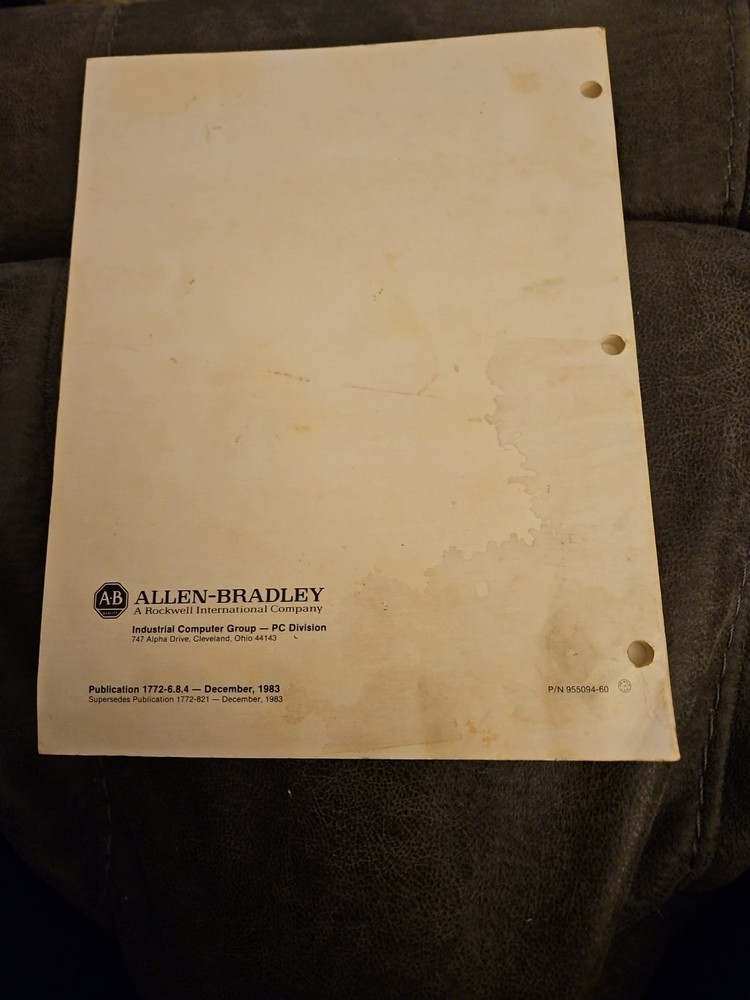 Allen Bradley Programming and Operations Manual, Mini-PLC Programmble Controller
