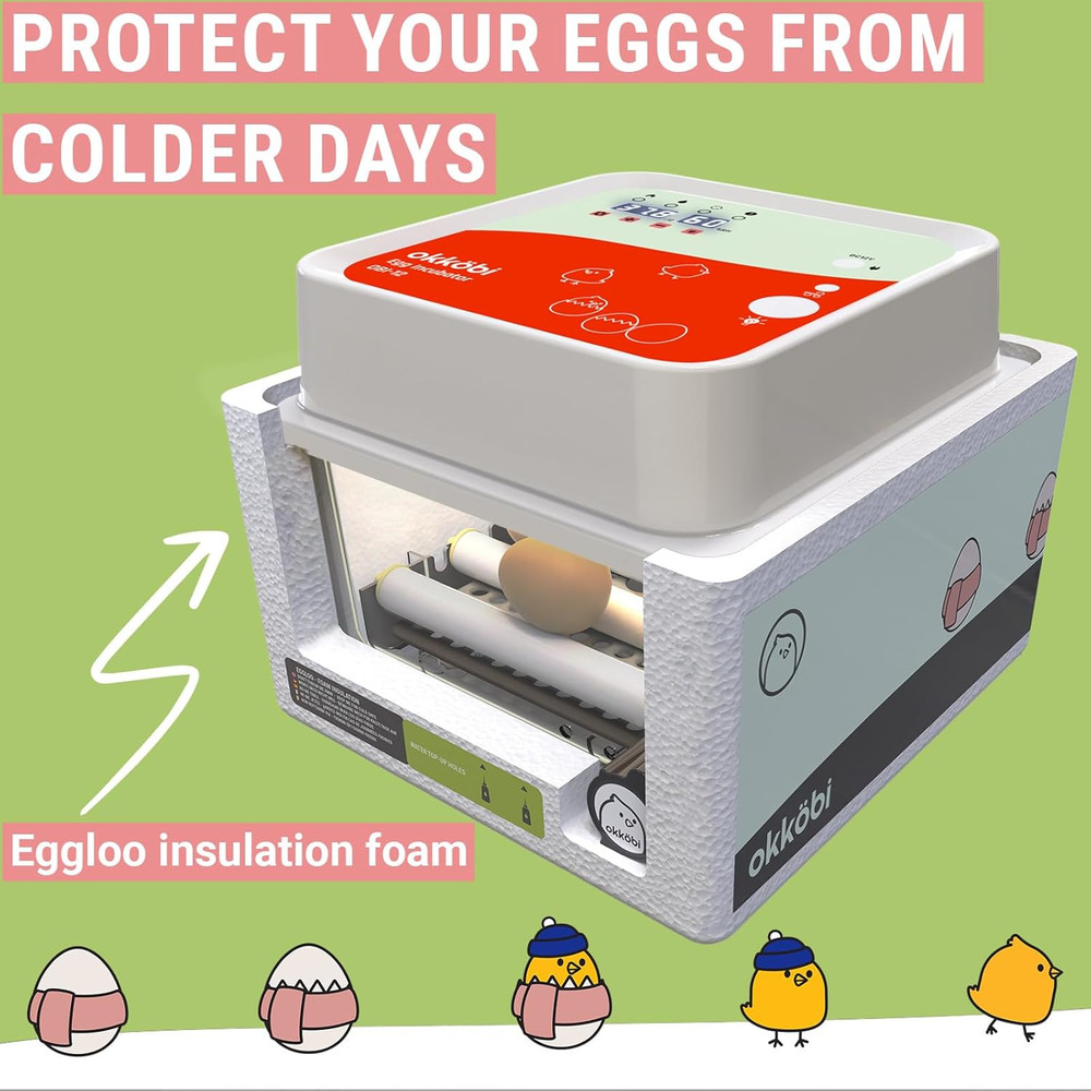 OBI-12 Egg Incubators for Hatching Eggs – Incubator for 12 Eggs with Automatic E