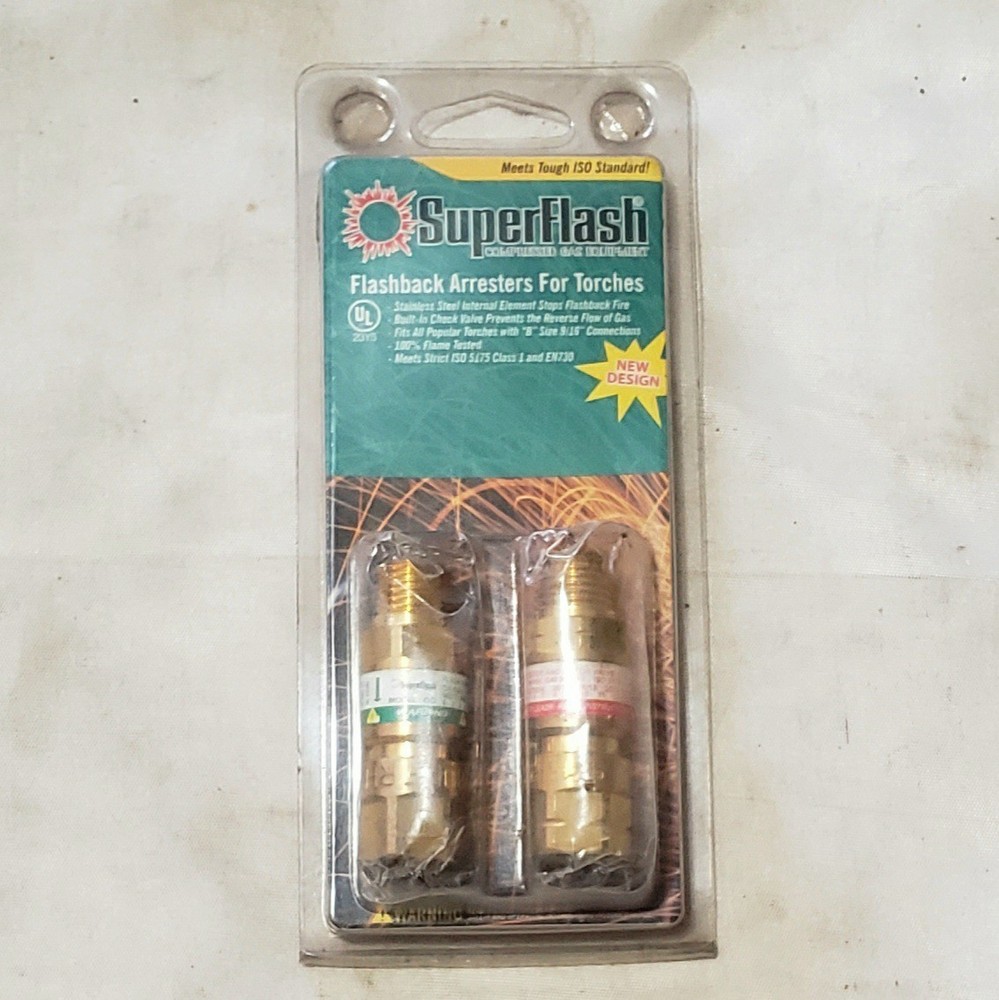 Super Flash Flashback Arrestor Set Torch Oxygen Fuel Check Valve