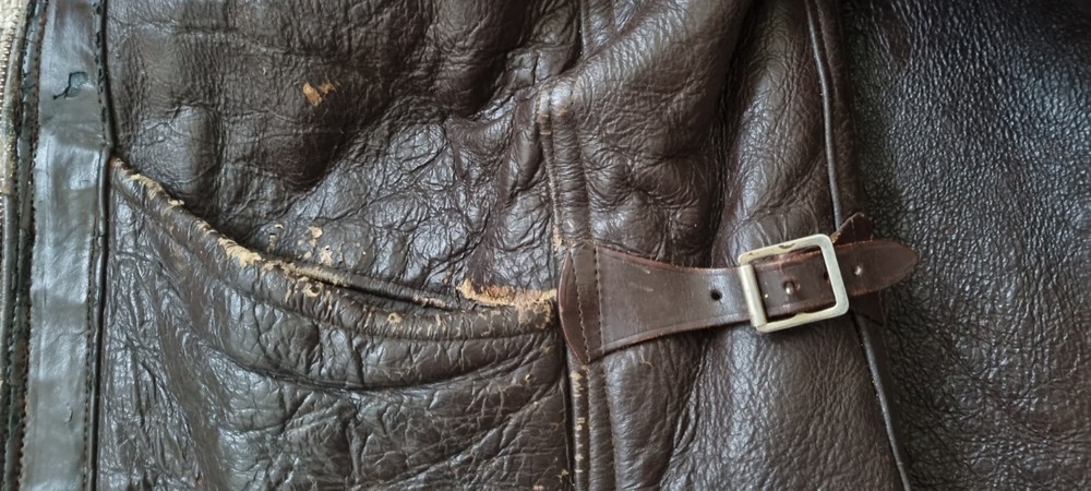 WW2 Original Flying Jacket Shearling Sheepskin Leather