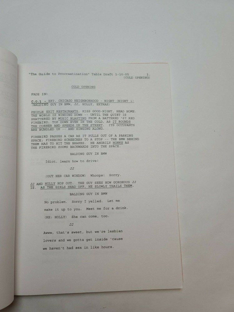 THE BAD GIRL'S GUIDE / Robin Schiff PILOT Script "The Guide to Procrastination"