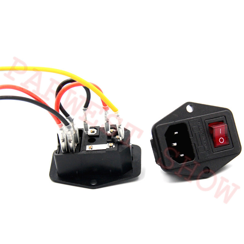 Arcade Cabinet Switched Power Socket Cnnector AC 250V Lighting