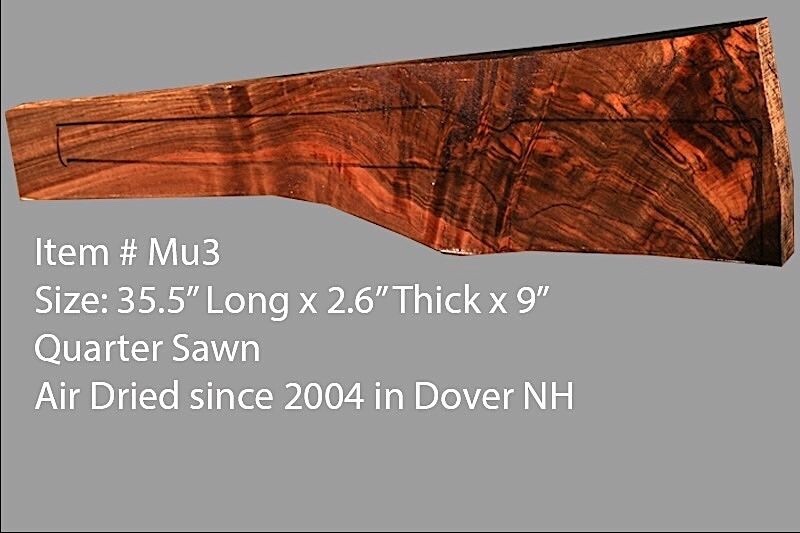 Exhibition Turkish walnut rifle blank MU3