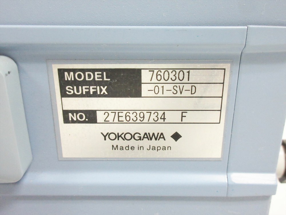 YOKOGAWA WT3000 PRECISION POWER ANALYZER 760301 -01-SV-D 1 ELEMENT