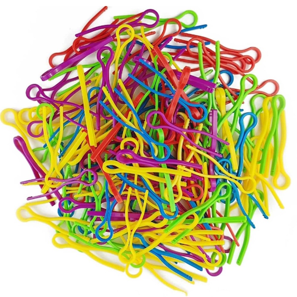 100PCS Colorful Bobbin Thread Holders Plastic Thread Spools Clamps Thread Bud...