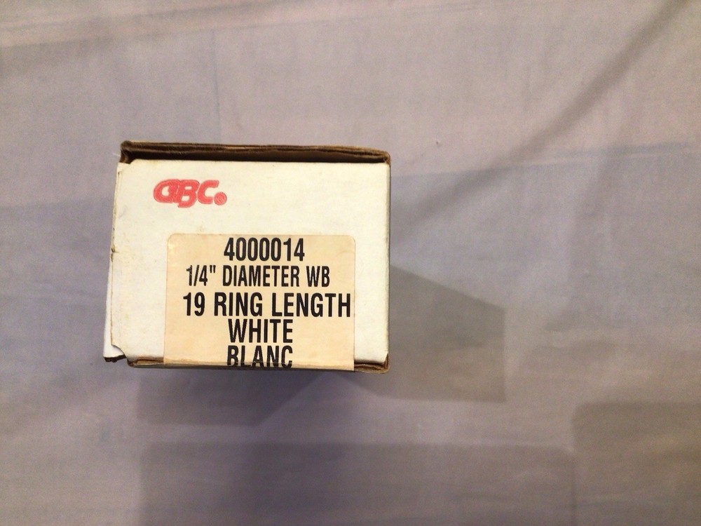 GBC Binding Spirals (Coils) 4000014 - 1/4" Diameter, White - Quantity 49