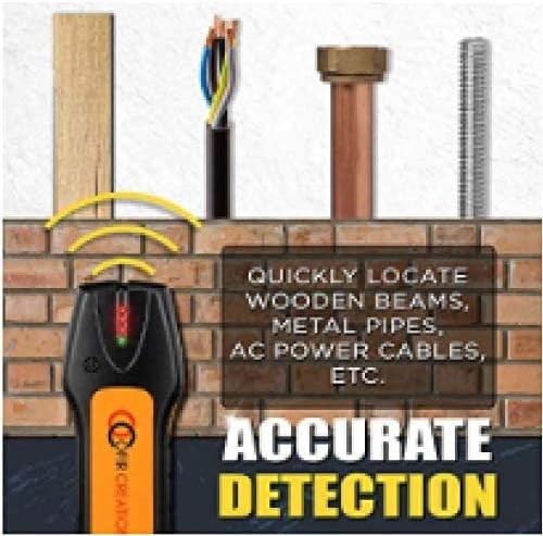 Stud Finder & Multifunction Device (Laser Level line, Black and Orange