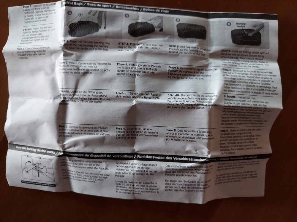 Pacsafe Explorer Medium Luggage Security System with 3 keys. Never Used