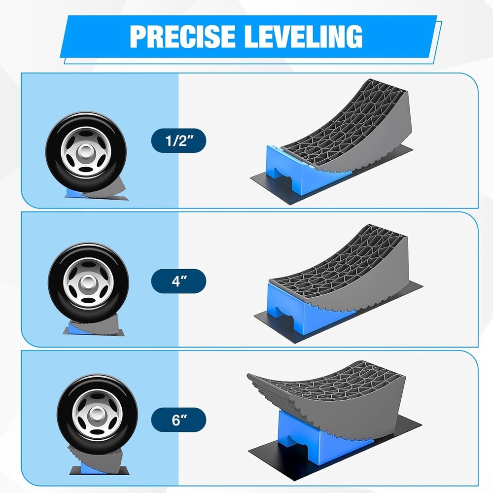 Nilight Camper Leveling Blocks 6 Inch Leveling System 2 Pack RV Leveler