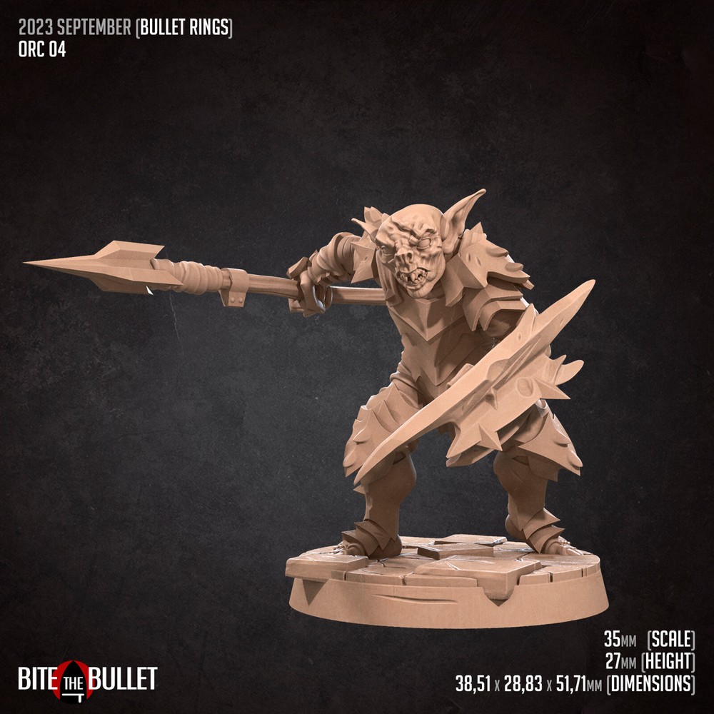 Orc / Goblin Fighter A - Bite the Bullet - Dungeons and Dragons