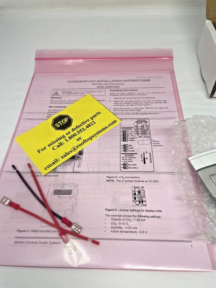 Telaire Ventostat CO2 Duct Sensor Ventilation Controller Kit T8100-D, 80-CO2-05