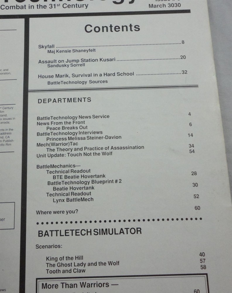 Battletech: Battletechnology Magazine Issue #9 March 3030