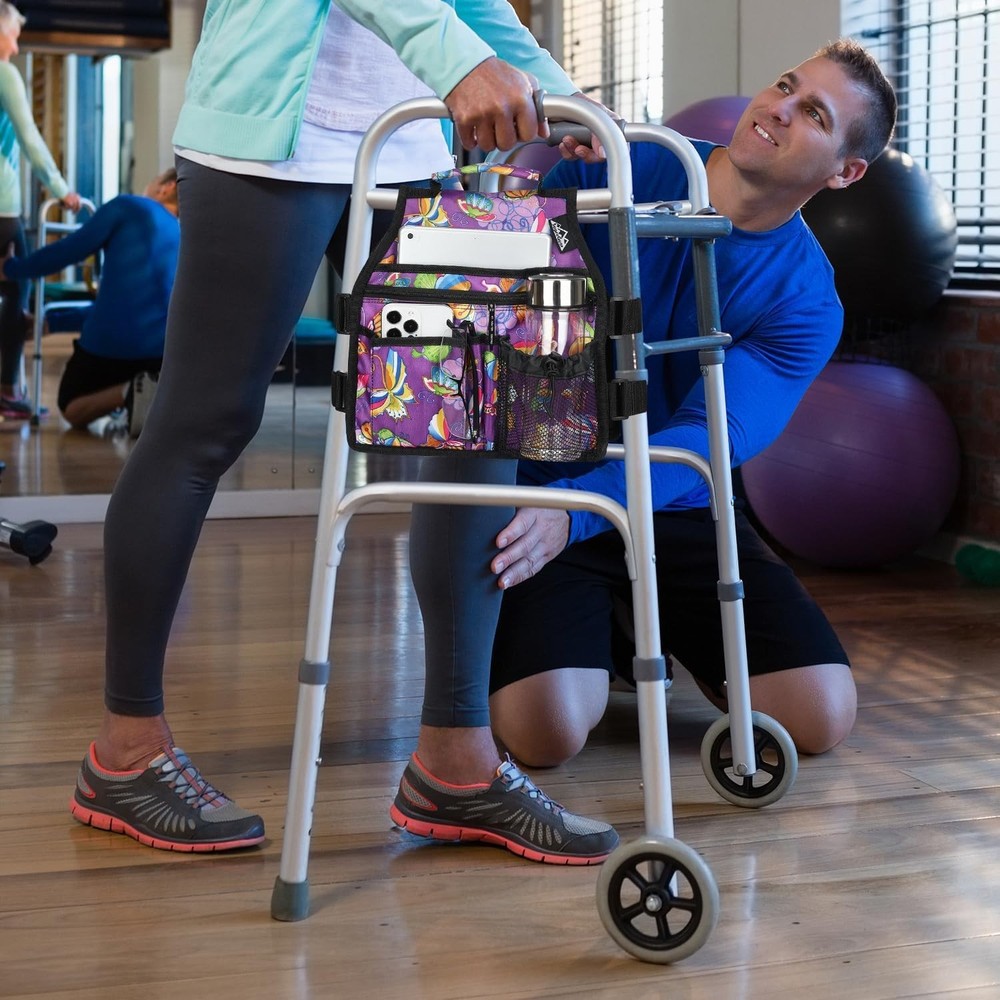 Adjustable Walker Side Organizer with Cup Holder - Perfect for Daily Essentials