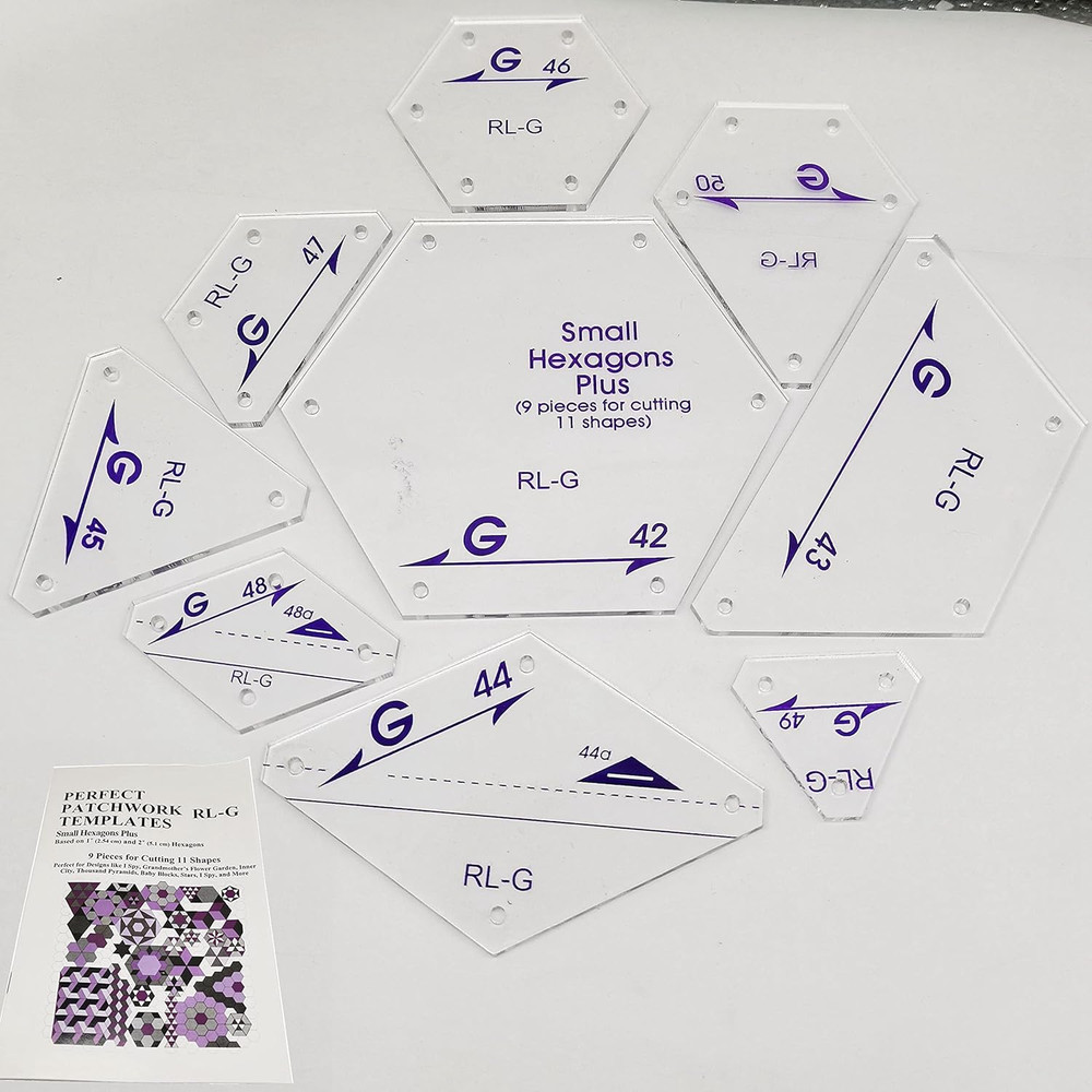 9Pcs Perfect Patchwork Templates Fo Cutting 11 Shapes