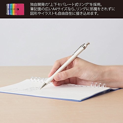 King Jim Tefrine B5 Black Ring Notebook 30 Sheet Capacity Flexible Writing
