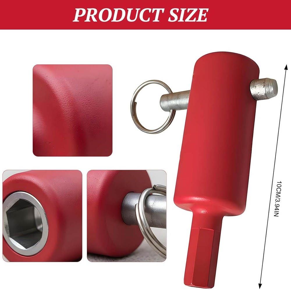 Easy Use Crank Trailer Jack Drill Adapter for 1" Handle Studs - Heavy Duty,