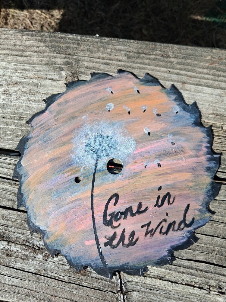 Hand Painted Saw Blade