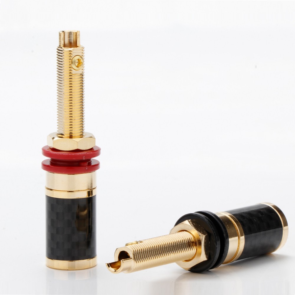 4PCS HIFI Binding Post Speaker Terminal Copper Banana Plug Socket Adapters DIY