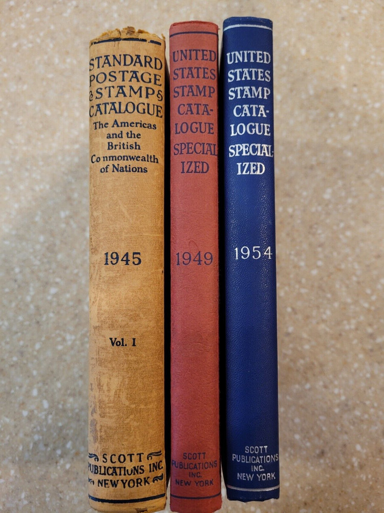 Scott Standard Postage Stamp Catalogues--1945, 1949, and 1954 (Set of 3)